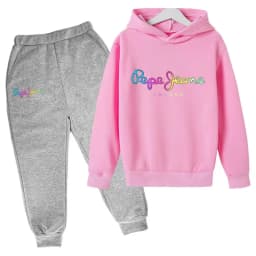 Children Hoodie Letters Sports Pullover 3-13Yrs Coat Sweatshirt+Pants Two-piece Set Boy Girl Toddler Clothes Leisure Fashion Set