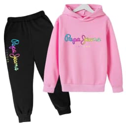 Children Hoodie Letters Sports Pullover 3-13Yrs Coat Sweatshirt+Pants Two-piece Set Boy Girl Toddler Clothes Leisure Fashion Set