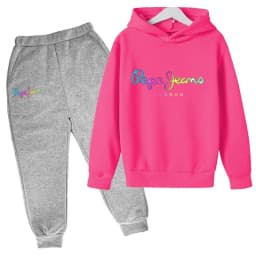 Children Hoodie Letters Sports Pullover 3-13Yrs Coat Sweatshirt+Pants Two-piece Set Boy Girl Toddler Clothes Leisure Fashion Set
