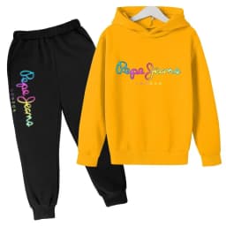 Children Hoodie Letters Sports Pullover 3-13Yrs Coat Sweatshirt+Pants Two-piece Set Boy Girl Toddler Clothes Leisure Fashion Set