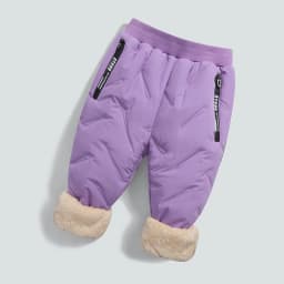 Dubbped Boys Girls Winter Pants Waterproof Cotton Padded Thick Warm Trousers Ski Pants Elastic Kids Fleece Pant Thick Clothes