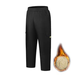 Dubbped Boys Girls Winter Pants Waterproof Cotton Padded Thick Warm Trousers Ski Pants Elastic Kids Fleece Pant Thick Clothes