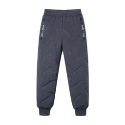 Dubbped Boys Girls Winter Pants Waterproof Cotton Padded Thick Warm Trousers Ski Pants Elastic Kids Fleece Pant Thick Clothes