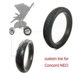 Custom Tire For Concord Neo Front Or Rear Wheel PU Tubeless Tyre Cover With Tread Baby Buggy Replace Accessories