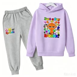 Sprunki Kids Clothes Hoodie+pants Age 2-12 Boy Girl Incredibox Anime Figures Sweatshirt Spring Autumn Pullover for Children Sets