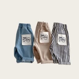0-5Y Spring Autumn Kid's Pants Korean Style Kids Jeans Solid and Stripe Boys Girls Denim Pants Children Trousers