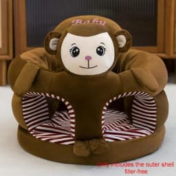 1Pcs Baby Feeding Chair Sofa Cover Cute Animal Plush Children's Sofa Soft And Comfortable Baby Seat Cover Without Filling Cotton