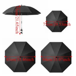 Adjustable UV Protection Umbrella 2-in-1 Design with Clamp Pram Cover Umbrella Universal 360 Degree Baby Stroller Umbrella