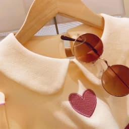 Fashion Girls Clothing Set Summer New Heart Embroidery Print Doll Collar T-shirt+Short Pants 2Pcs Suit For 3 4 5 6 8 Years Kids