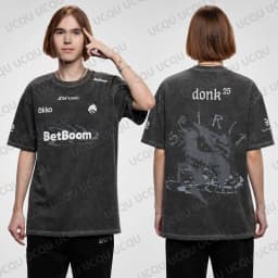 2026 New Summer Unisex Donk #25 Team Spirit CSGO2 Esports Graphic T Shirt Vintage Oversized Gaming Fan Kids Tee