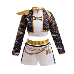 Little Girls Singer Show Cosplay Outfit 3Pcs Set Coat Vest Pants Children Stage Performance Dress‑Up Party Costume