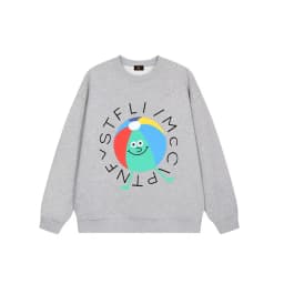 Boys' long sleeved hoodie autumn new sportswear with fun letter printing 100% pure cotton children's pullover clothing