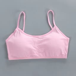 5PCS Cotton Wireless Training Bras Solid Color Puberty Lingerie for Big Girls Ideal Underwear for Tweens Teens Kids' Small Bra