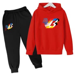 2026 Latest Children's Sports Clothing - Cap Shirt + Long Pants Comfortable and Loose Brand Fit for Boys and Girls Aged 3 to 13