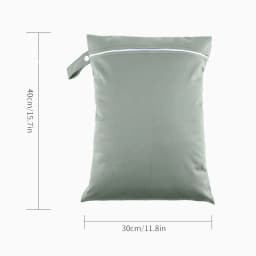 BIAI 2PCS PUL Solid Color Waterproof Wet Bag Resuable Diaper Bag Washable Sanitary Napkin Storage Bag for Swimsuits Wet Clothes
