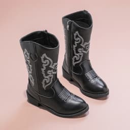 PU Cowboy Ankle Boots for Girls New Autumn Winter Kids Mid-calf Boots Non-slip Side Zip Simple Retro Kids Casual Boots