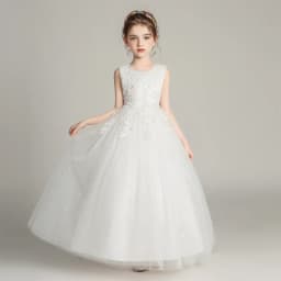 BX683 Kids Dresses For Girls Lace Dress Gown Princess Clothes Children Formal Evening Party Flower Girls Wedding Vestidois