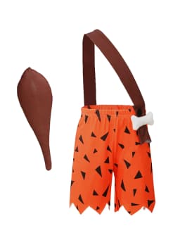 Toddler Baby Caveman Halloween Costume Kids Boys Girls Primitive Cosplay Dress Shorts Set with Props Holiday Party Fancy Dress