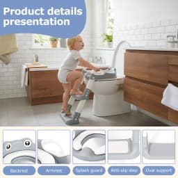 Children's Toilet Seat Staircase Portable Foldable Kids Auxiliary Toilet Ladder Baby Urinal for Toddler Training Potty