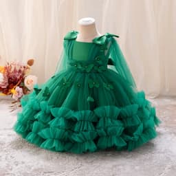 Girls Princess Dress 1-5 Y baby Girls Wedding Sleeveless Three-Dimensional butterfly Mesh Carnival Birthday Party Evening Dress