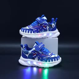 LED Children Cute Cartoon Boys Casual Sneaker for Children Shoes Girl Mesh Breathable Lighting Shoes Baby Illuminated Shoe