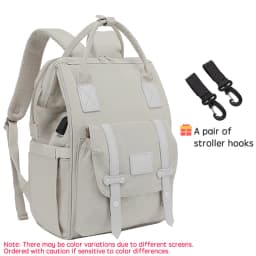 PANGDUBE Baby Nappy Bag with 2pcs Stroller Hooks Mummy Bag Backpack Waterproof Outdoor Travel Mommy Maternity Bag for Baby Stuff