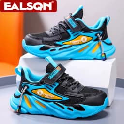 Fashion Children Sneakers Boys Breathable Flat Kids Shoes for Lightweight Sports Running Student Non-slip Walking Shoes