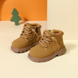 New Autumn Children Boots Leather Toddler Boys Ankle Boots Soft Sole Non-slip Fashion Little Girls Boots EU 15-25