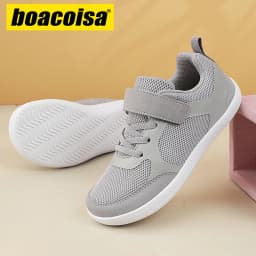 Outdoor Mesh Children's Boys Girls Sneakers Kids Wide Barefoot Splay Shoes For Toddler Walking Flat Students Tennis