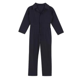 Children Solid Color Coverall Jumpsuit Mechanic Coveralls Boiler Suit Flight Suit Stylish Long Sleeve Zipper Bodysuit Overalls