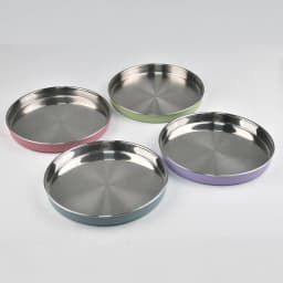 Big Baby Feeding Plate Silicone Stainless Steel Boy Girl Tableware Cute Plain