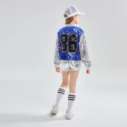 LOlanta Girls Sequin Dance Costume Sparkle Hip Hop Jazz Dance Dresses Modern Dancing Outfits 4-14 Years