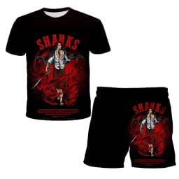 2026 Boys' One Piece 3D T-shirt Set, Super Cool Luffy Zoro Summer Top + Shorts, Children's Short-Sleeve Birthday Gift for Boys