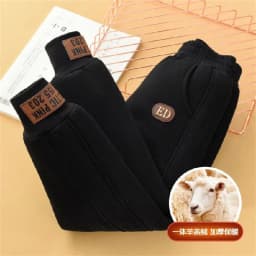 Boys Warm Thicken Pants New Winter Kids Plush Velvet Cotton Sweatpants Teens Girls Fleece Casual Trousers Children Warm Clothing