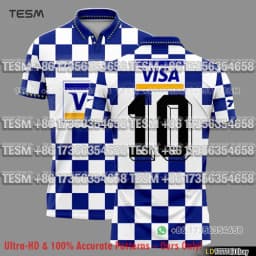 TESM Retro Polo Shirt Family Matching Football Jersey Men Casual Sports Lapel Shirt Breathable Short Sleeve Fan Top