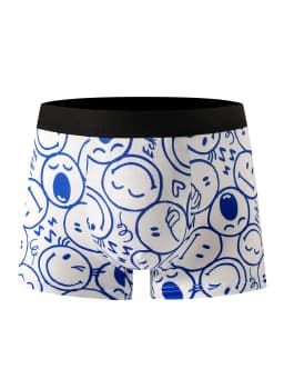 7-Piece Mixed Set of Boys' Boxer Briefs with Prints, Comfortable and Soft for Home Wear, Cute Student Underwear Suitable for Ages 4-12