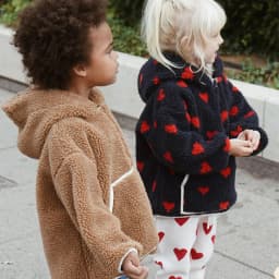 2025 Winter KS Children Cotton Lamb Wool Warm Outerwear Clothes Girls Print Coats Baby Boys Plus Fleece Jackets Kids Clothing