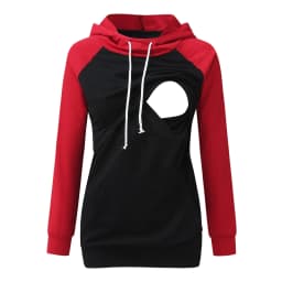 Womens Maternity Nursing Hoodie Sweatshirt Hoodies Long Sleeve Breastfeeding Pregnancy Top Kangaroo Pocket Clothes