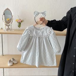 ZOETOPKID 2026 New Children Clothes Kids Princess Dresses Baby Romper Long Sleeved Cotton Lace Splicing 0-24M Girl Party Dress