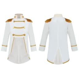 Baby Boys Long Sleeve Fringe Velvet Royal Prince Jacket Tailcoat Halloween King Knight Nobility Costume Photography Outerwear