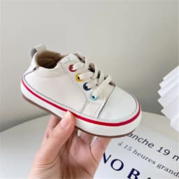New Spring/Autumn Baby Shoes Leather Toddler Boys Barefoot Shoe Soft Sole Girls Outdoor Tennis Fashion Little Kids Sneakers