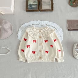 Autumn Winter Newborn Infant Baby Girls Romper Knitting Embroidery Coat Rompers Kids Onepiece Fashion Baby Clothing