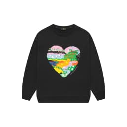 Cute girl heart-shaped printed sportswear autumn children's clothing fashion new vacation casual wear love girl pullover