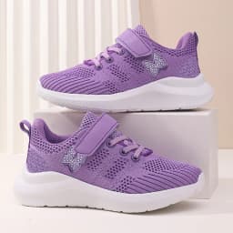 Children's sports shoes, girls' breathable leisure shoes, outdoor sports shoes, mesh surface anti slip fashionable running shoes