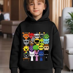 New Sprunki Cartoon Kids Hoodie Game Incredibox Sweatshirts Boys Clothes Girls Hooded Pullover Spring Children Long Sleeve Tops