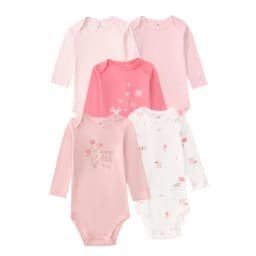 2026 New Baby Bodysuit 5PCS/Lot infantil Jumpsuit Boy Girls Clothes Long Sleeve 100% Newborn Body Bebe Clothing kids Costume