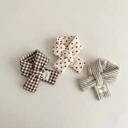 MILANCEL Children's Scarf 2-8T Striped Grid Warm Winter Kids Scarf 3 Colors Korean Version Girls Neckerchief