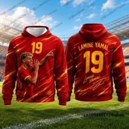 Autumn New Special Yamal #19 Print Hoodies For Men Long Sleeve Sportswear Children Football Pullover Sports Kids/Adult Tops