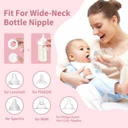 2Pcs 180ml Wide-Mouth Breastmilk Storage Bottles with Sealing Cap, Leak-Proof Design, Compatible with Spectra S1 S2 Breast Pumps