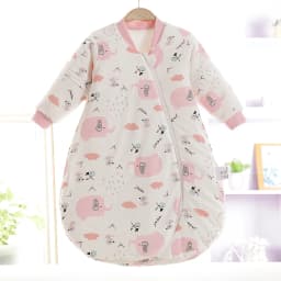 2.5Tog Spring and Autumn Thin Baby Sleeping Bag U-Shaped Cartoon Pure Cotton Kidsren's Sleeping Bag Anti-Kick Quilt 0-3Y Baby Sleeping Bag
